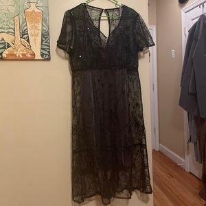 Disturbia Lune Sequined Velvet Slip Dress